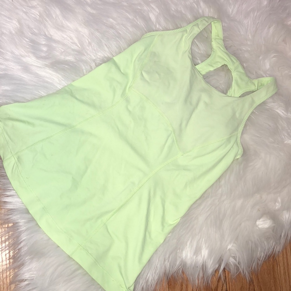 Lululemon Neon Sports Top Size 4